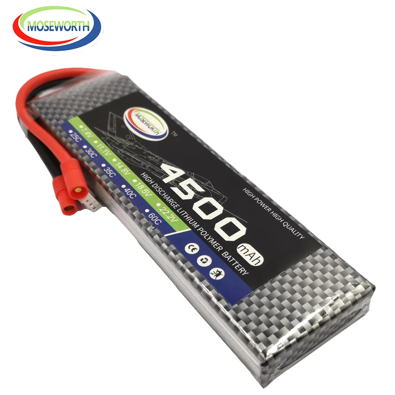 Аккумулятор MOSEWORTH RC LiPo 7 4 В 4500 мАч 2S 60C для радиоуправляемых вертолетов самолетов