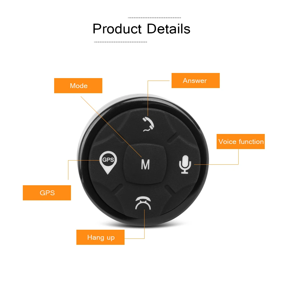 Skup 2 szt. Kontrolery kierownicy samochodu 10 przyciskowy przycisk z niebieskie podświetlenie nawigacji GPS muzyka zdalne przyciski sterowania odtwarzaczem DVD