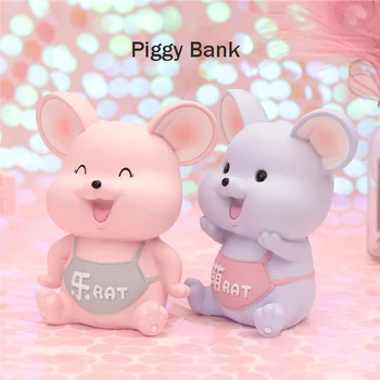 

Rat Small Le Piggy Bank Rat Shaped Piggy Bank Cartoon Cute Girl Boy Piggy Bank Piggy Bank Creative Decoration Coin Storage Box