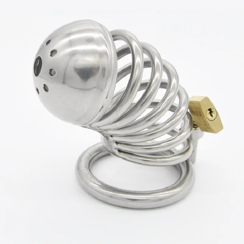 

Stainless Steel Male Chastity Device Long Cock Cage Metal Locking Belt Penis Ring Bondage Restraint Sex Toys for Men CC022