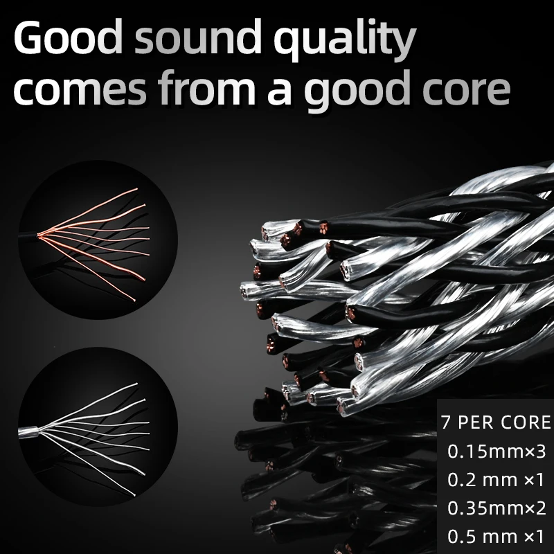 ATAUDIO Hifi 스피커 케이블, 고품질 OCC 및 실버 혼합 스피커 와이어, 자동 잠금 건 바나나 플러그 포함
