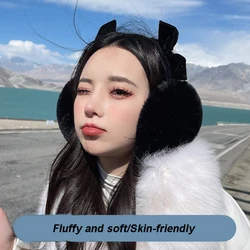 Feminino menina de pelúcia inverno orelha mais quente earmuffs imitação vison muffs earmuffs ao ar livre frio earmuffs bandana macio fofo earcap