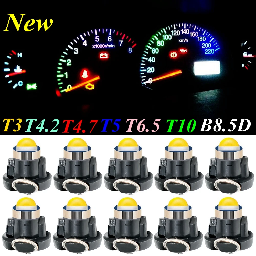 10 шт. T3 T4.2 T4.7 T5 T6.5 T10 W5W B8.5D B8.4D B8.3D светодиодный светильник для приборной