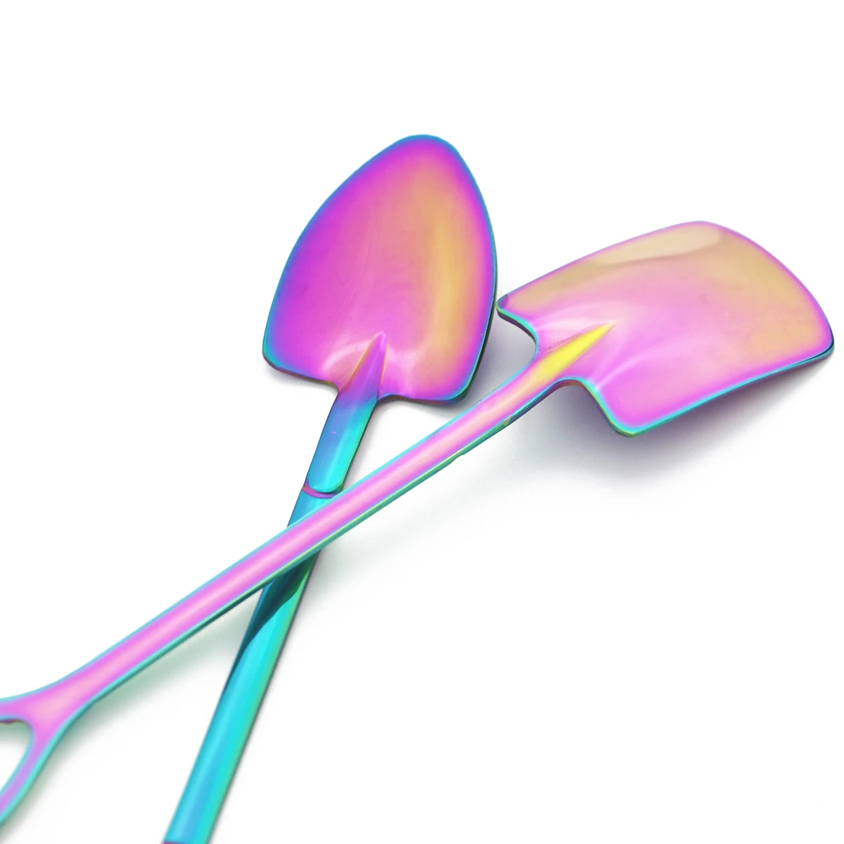 Cutlery Set Stainless Steel Rainbow Shovel Spoon Set for Ice Cream Stirring Teaspoon Dessert Coffee Party