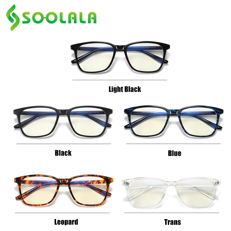 SOOLALA Ultraleicht Retro Anti Blau Licht Lesebrille Männer Frauen Brille Vergrößerungs Presbyopie Brille Gafas Lectura Hombre