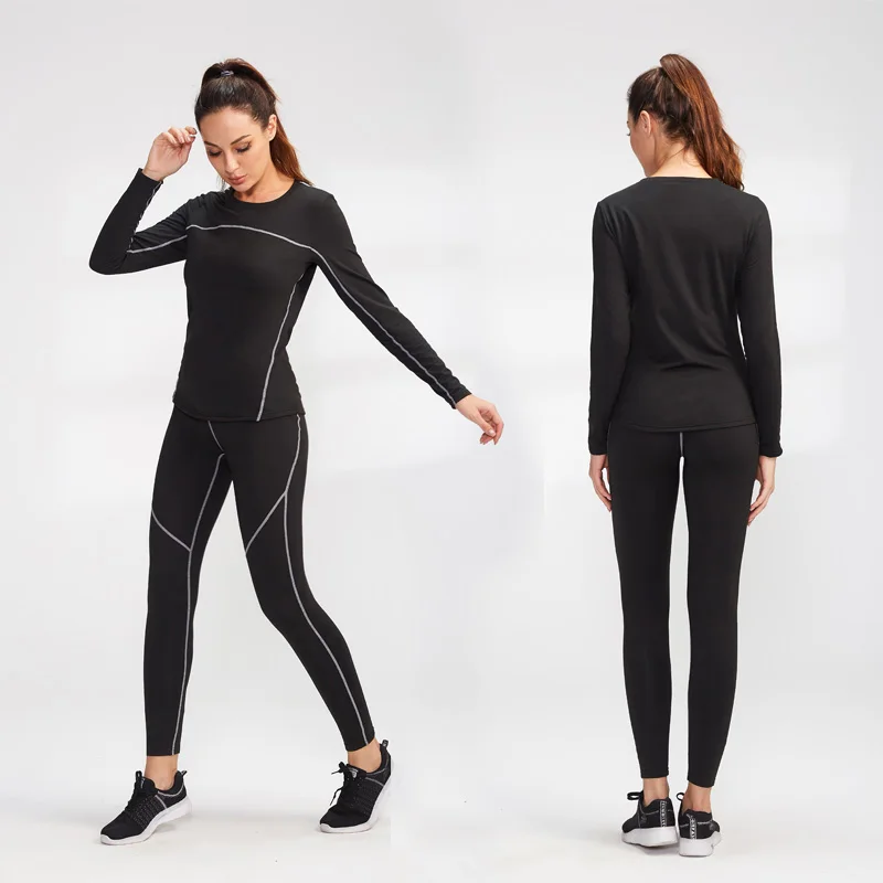 Winter Thermal Underwear Sets Stretch Plus Velvet Ladies Clothes Warm Intimates Print Long Johns Women Solid Pajamas Set