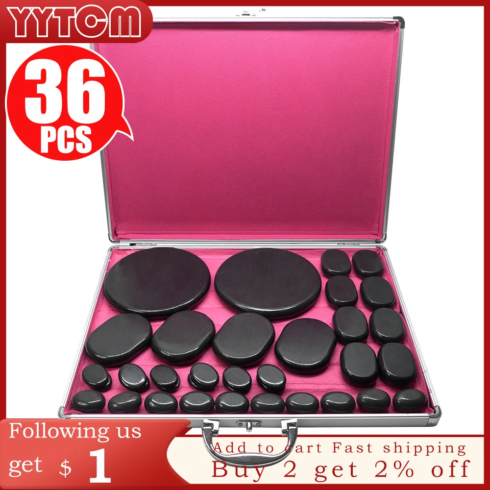 Tontin Hot Stone Massage Set Riscaldatore Box Lava Basalto Massage Stone Massager Pietre Rotonde Strumento Per L'Assistenza Sanitaria Con Riscaldatore