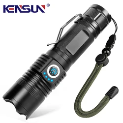 Lampe de poche Led multifonction Rechargeable, 6 Modes, chasse randonnée, urgence, longue mise au point, puissante lampe de poche avec Clip en métal 
