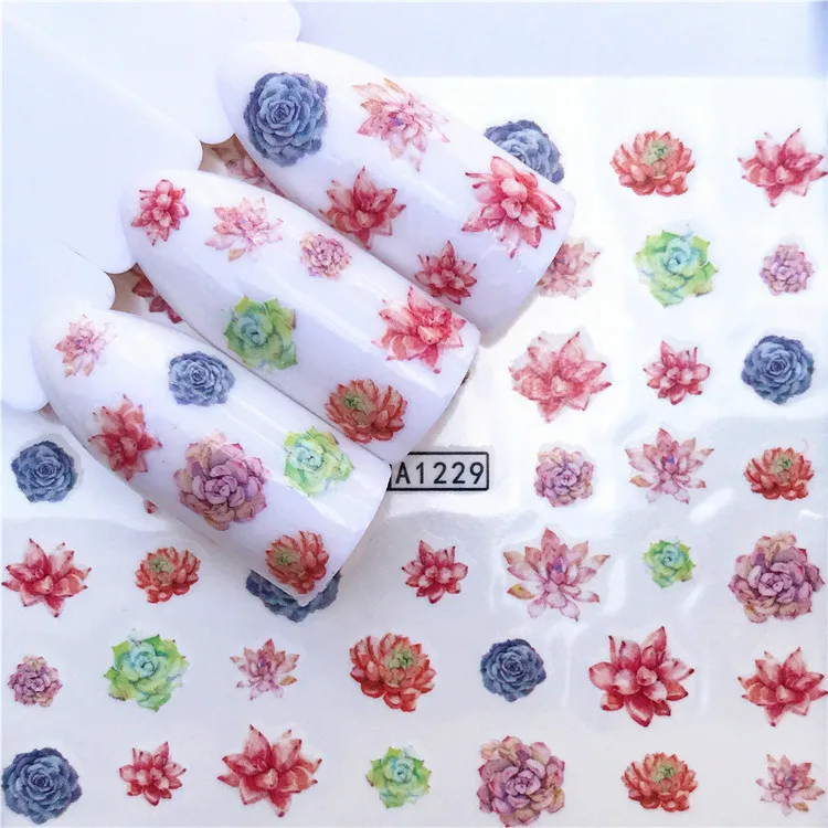 1Pcs Stylish DIY Cactus Flowers Nail Art Stamp Stamping Image Plate Stainless Steel Nail Template Manicure Stencil Tools 5 Style - Цвет: 4