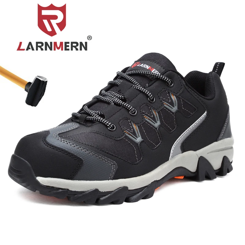 Мужские кроссовки LARNMERN, со стальным мысом, светоотражающие дышащие ботинки для защиты от проколов|footwear outdoor|footwear menfootwear shoes | АлиЭкспресс