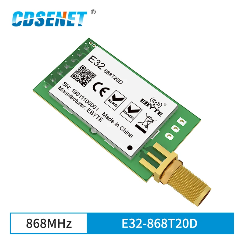 868 МГц SX1276 LoRa 100 мВт последовательный порт беспроводной трансивер E32 868T20D IoT модуль