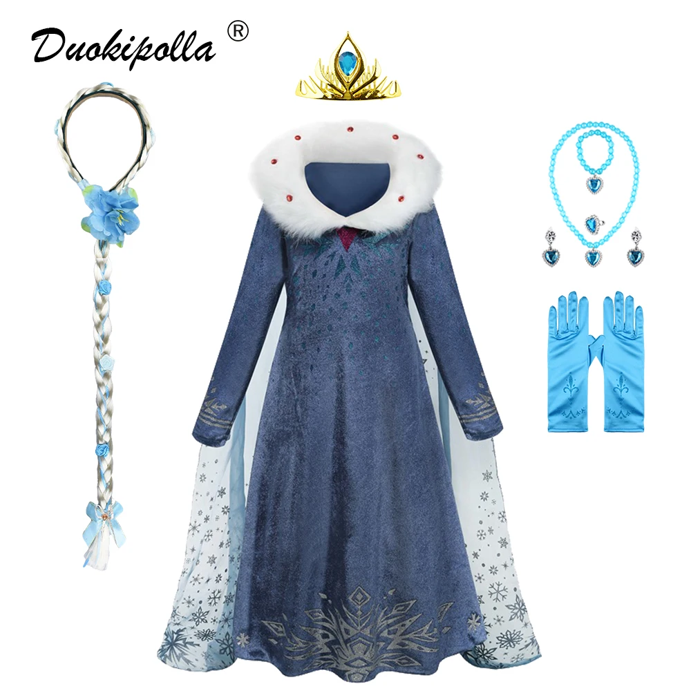 Déguisement Elsa La reine des neiges Disneyland Paris Disney taille 8 ans  robe bleu cape paillettes