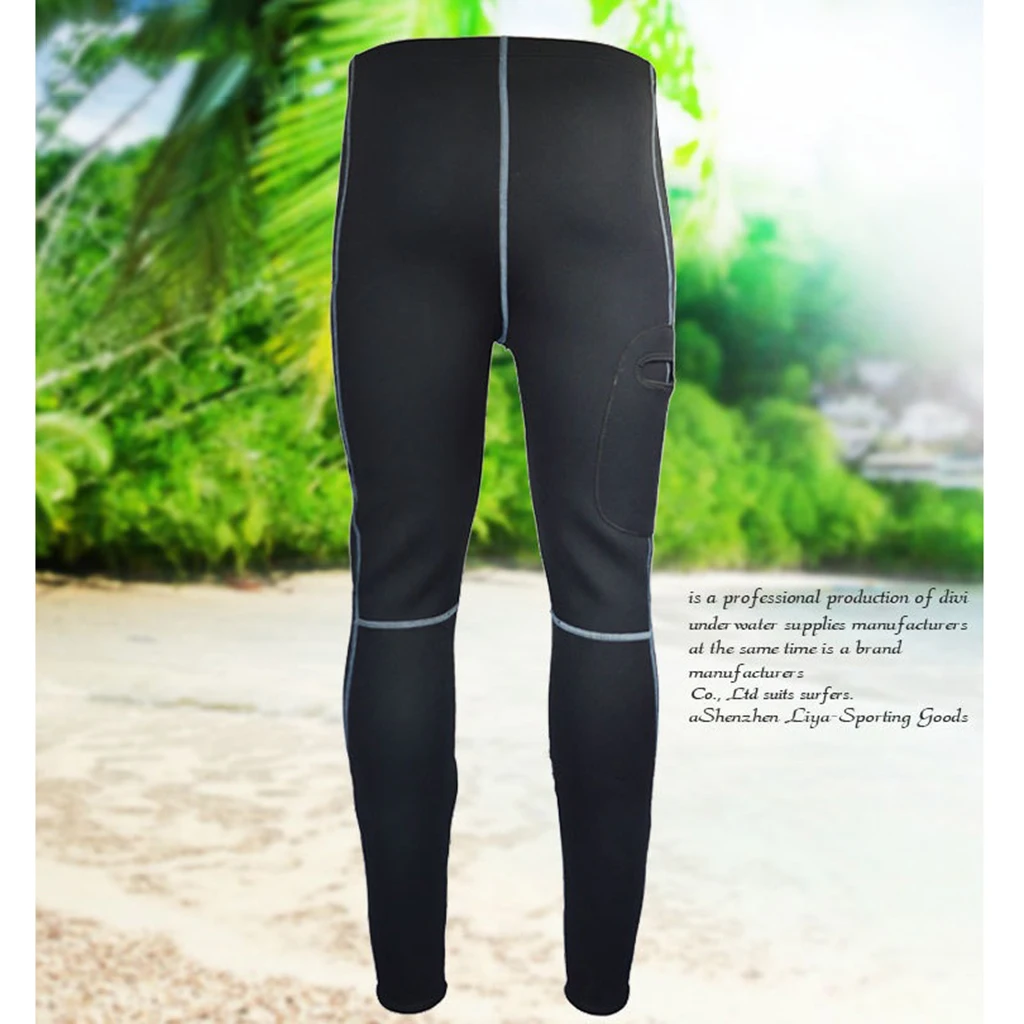 Men's Wetsuit Pants 3mm Neoprene Diving Snorkeling Scuba Surf Pants UV 50+ Sun Protection for Kiteboarding Kayaking Canoeing