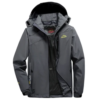 

Male Raincoat Windproof Hooded Coat Men's Casual Waterproof Jacket Spring Autumn Tourism Windbreaker Military Bomber Jacket 5XL