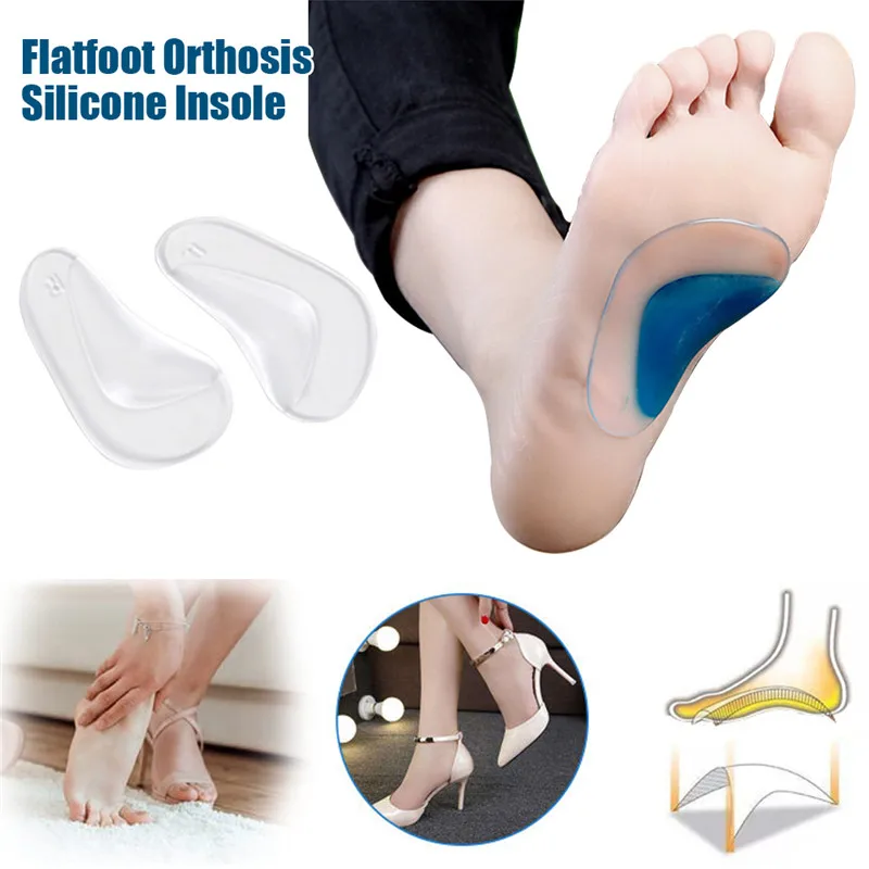 1Pair Arch Support Insole Flat Foot Gel Pads Feet Orthotics Shoe Cushion Insert 