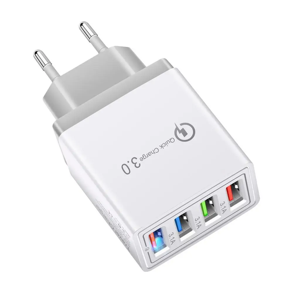 4 портовое быстрое зарядное устройство QC 3 0 usb хаб настенное 3.5A адаптер питания с