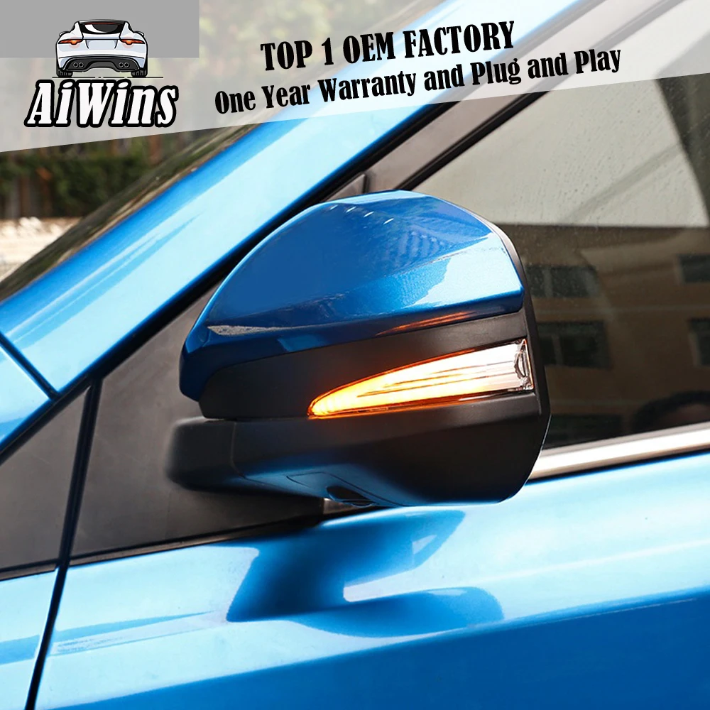 

Aiwins Car styling For Toyota RAV4 2016-2019 Dynamic Water Flowing Turn Signal LED Side Wing Rearview Mirror