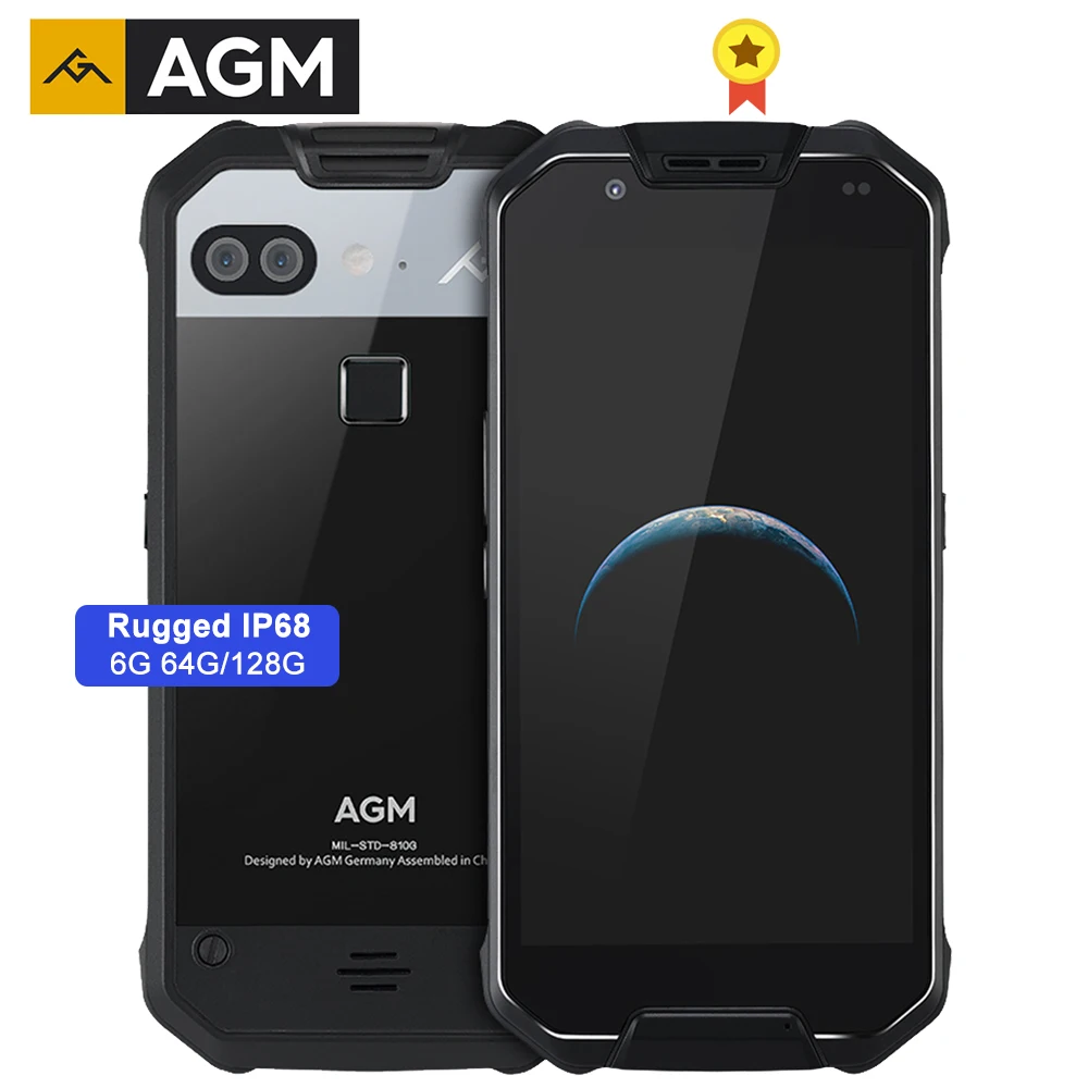 

AGM X2 Rugged IP68 MIL-STD-810G Waterproof Phone 6000mAh Quick Charge 6G+64G/128GB CellPhone 5.5" Octa Core 16MP NFC Smartphone