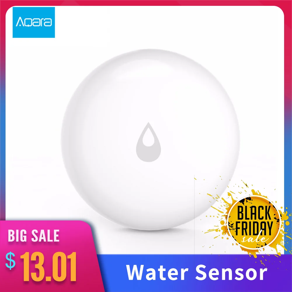 

Originele Xiaomi Mijia Aqara Water Onderdompelen Sensor Flood Waterlek Detector Voor Thuis Remote Alarm Security Inweken Sensor