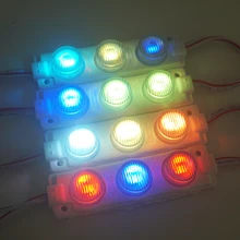 100 шт. SMD 2835 3 светодиодный 1 Вт Светодиодный светильник с линзой RGB DC12V 73 мм* 20 мм IP65 CE автоматическое изменение цвета