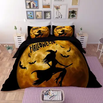 

3D Print Bedding Set Custom/Europe/USA Queen/King,Duvet Cover Set,Quilt/Blanket Cover Set Halloween grave,drop ship