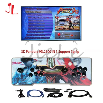 

Pandora Box 9d 2500 in 1 arcade game console support 3P 4P usb connect gamepad support 3d tekken 1 2 3 Mortal Kombat 1 2 3 4
