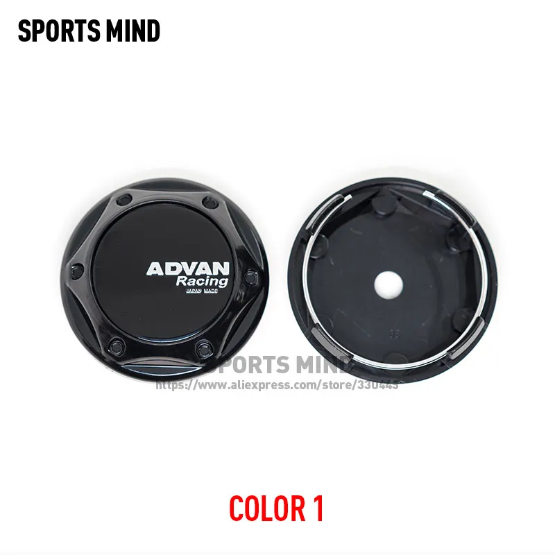 4PCS/lot 68MM Car Wheel Center Caps for ADVAN Racing Advanti Wheel Emblem Logo Car Styling Accessories Dust-Proof Cover