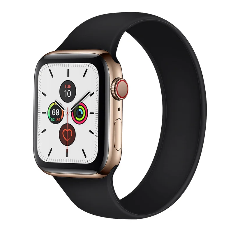 Силиконовый ремешок для наручных часов Apple Watch версии 44 мм 42 40 38 версия эластичная