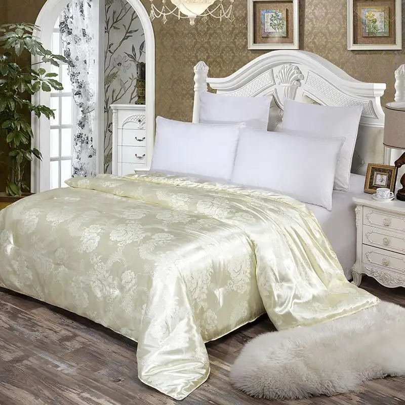 Стиль Стёганое одеяло Лидер продаж King queen полный двойной размер высокое качество зима/лето шелк тутового шелкопряда одеяло/одеяло CF2 - Цвет: Темный хаки