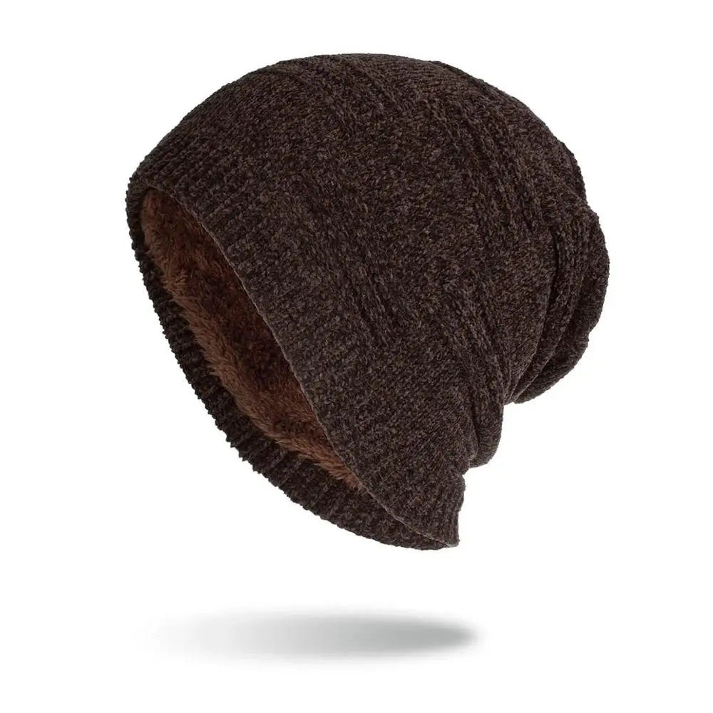 Coffee Beanies Joymay новые зимние шапочки Neack теплый набор унисекс Простой теплый мягкий шарф череп вязаная шапка шапки Touca Gorro шапка s WM125 - Цвет: Coffee Beanies