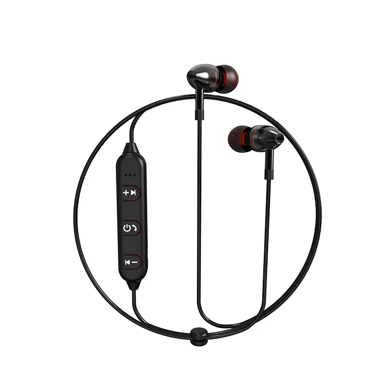 Free shipping Neck hanging wireless movement Earphone Bluetooth 5 0 metal With wheat voice assistant Waterproof and sweatproof