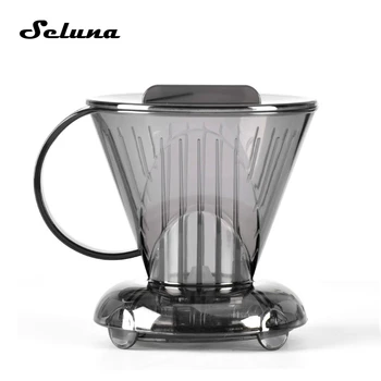 

Hand Drip Coffee Filter Brewer with Switch Coffee Clever Dripper Portable Pour Over Stuffy Steaming Coffee Maker with Lid 1-4cup