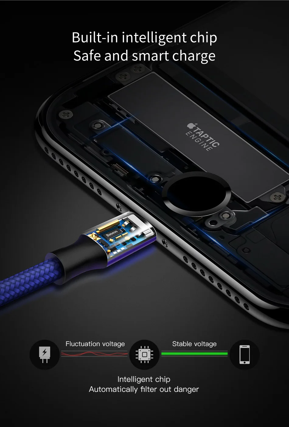 Baseus 3в1 2в1 USB кабель для iPhone X 8 7 6 кабель Micro usb type C кабель для samsung S9 S8 кабель быстрой зарядки 3A шнур зарядного устройства
