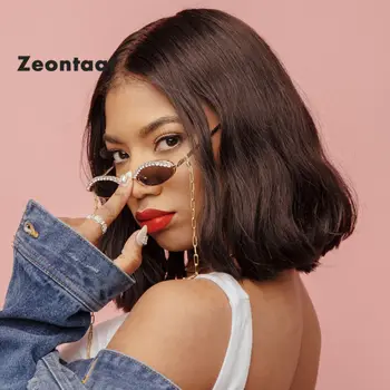 

Vintage Crystal Flame Sunglasses Women Metal Steampunk Frameless Trend Oval Sunglasses Men Retro Small Mirror Sun Glasses