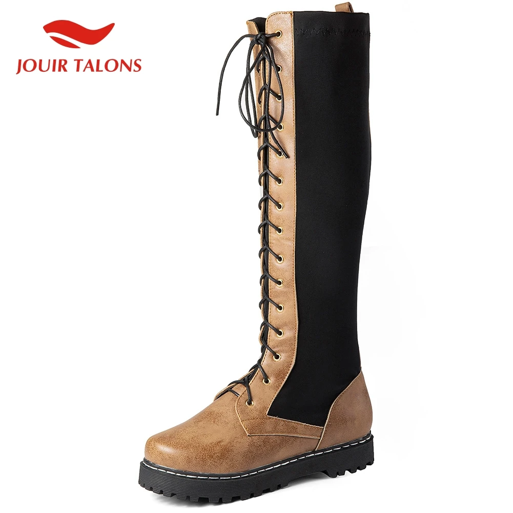 

Plus Size 30-52 New Arrivals 2020 Platform Casual Shoes Woman Boots Female Zip Up 4 Colors Mid Calf Boots Woman Shoes footwear
