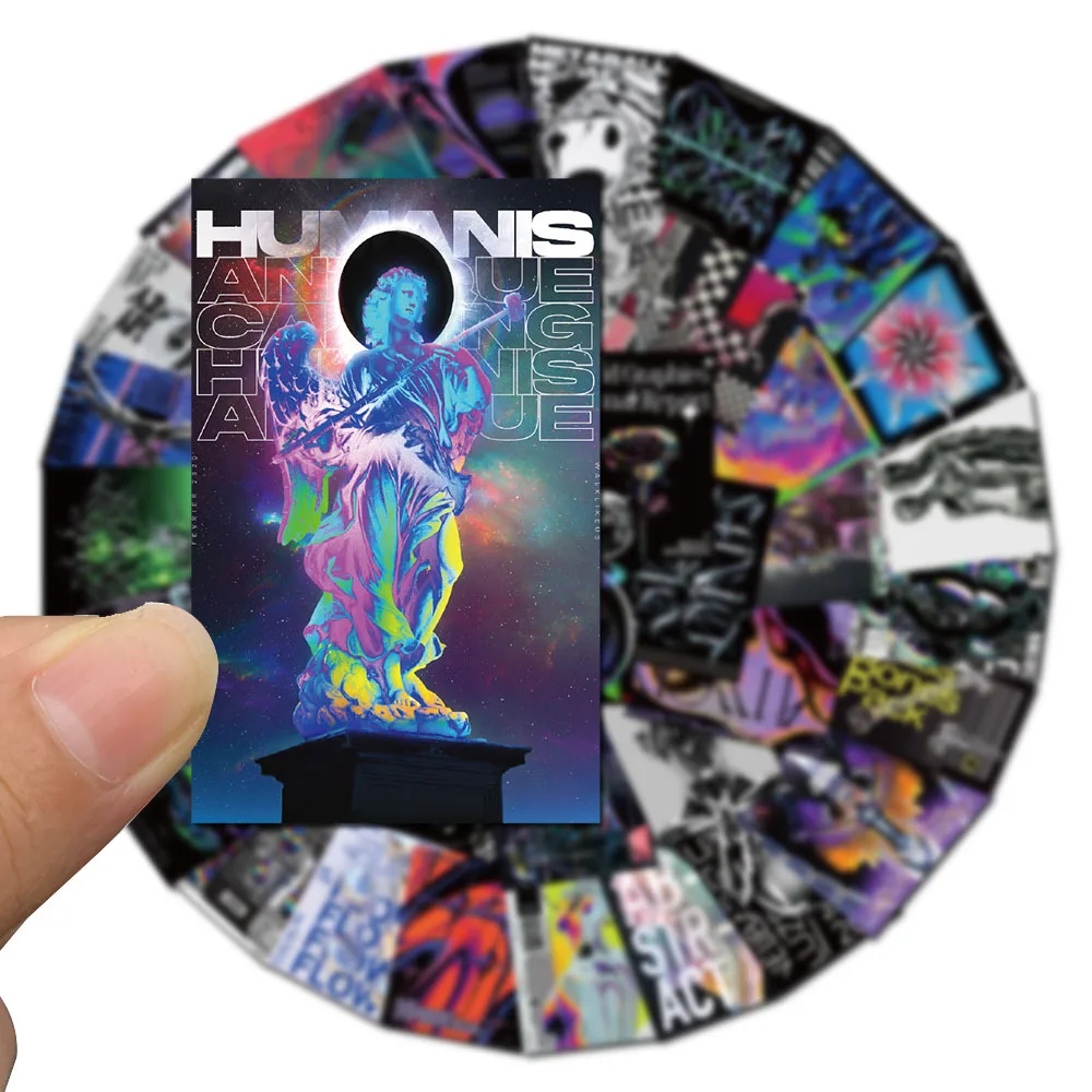 10/20/40PCS 사이키델릭 산성 그래픽 아트 낙서 스티커 미적 스케이트 보드 전화 노트북 기타 자동차 멋진 어린이 스티커 장난감