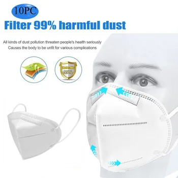 

10pcs Strong Protection Masks Disposable Face Masks 3-ply Disposable Face Mask Patchwork Windproof Masque Adulte Jetable Mask