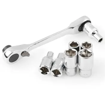

Supply Ratchet Wrench 1pc Chrome Vanadium Steel Silver 72 Tooth Sockets