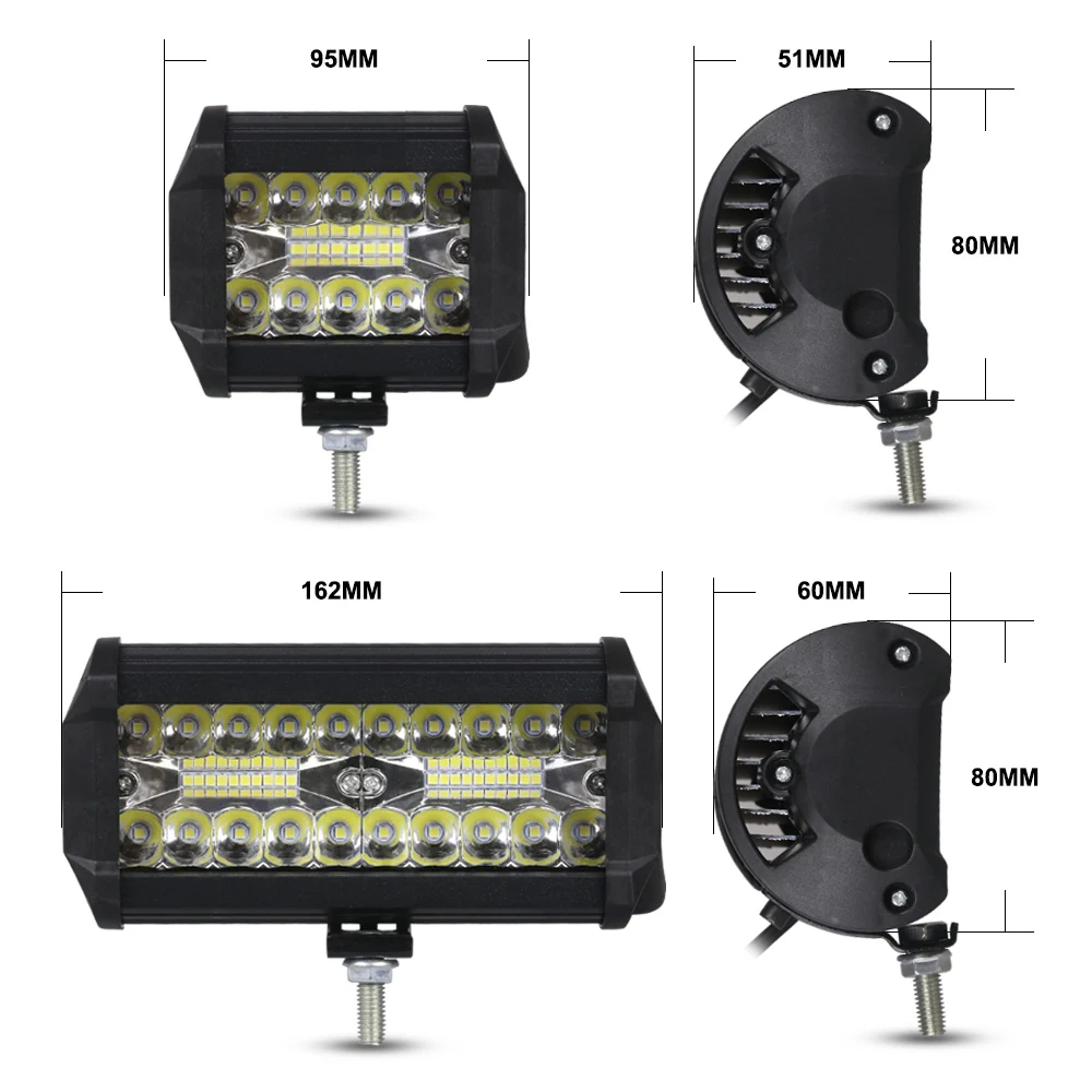 Nlpearl 4/7 дюймов светодиодный светильник/рабочий светильник 54 Вт 120 Вт точечный светодиодный рабочий светильник для внедорожного трактора 4x4 SUV Jeep ATV