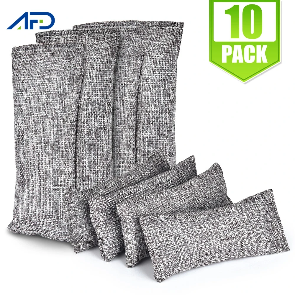 10Packs Natural Bamboo Charcoal Bags Closet Shoe Deodorant Bag Natural Air Purifier Deodorize