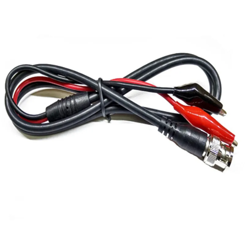 

BNC double clip 1 meter test line oscilloscope connection Q9 double alligator clip monitor accessory power cord.