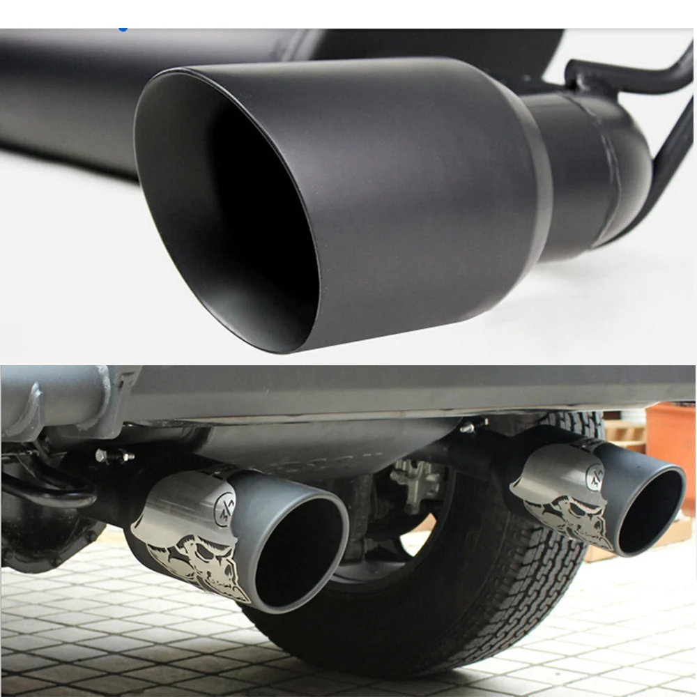 Auto Exhaust Pipe Muffler System Tail Pipe of Off-raod 4x4 Steel Muffler Exhaust Tip Fit For Jeep Wrangler JK JL 2007-