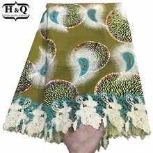 Красивая цветная африканская восковая кружевная ткань с принтом, хлопок, гипюровое кружево, африканская Анкара, ткань с вышивкой, длинное платье, батик с кружевом