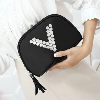 

Travel Network Packet Women's Large Makeup Red INS-Style Super Fire Portable Travel Net Pocket Wallet-Travel Network Products