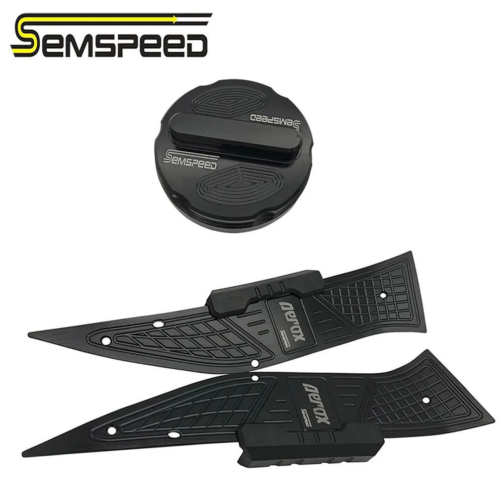 SEMSPEED мотоциклетный газовый топливный бак крышка комплект подножки подставка для ног коврик пластина для NVX155 150 125 Aerox155