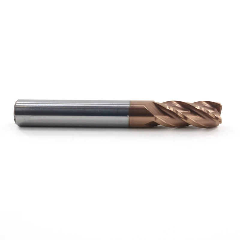 Концевая фреза из сплава HRC 55 4 мм R0.2 R0.3 R0.5 R1 канавки вольфрамовый кобальтовый