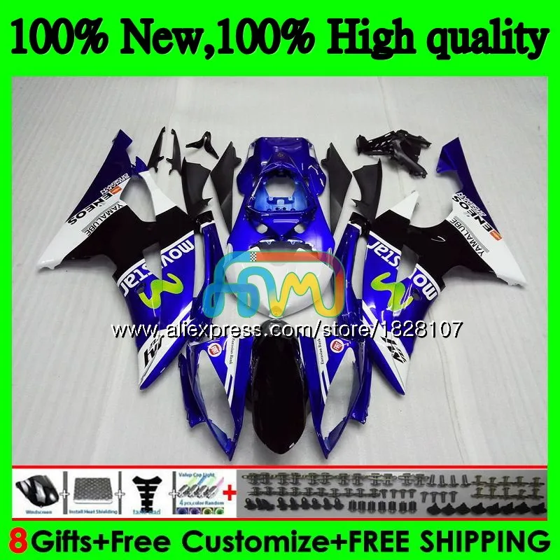 YZF-R6 для YAMAHA YZF600 YZF-600 YZFR6 08 09, 10, 11, 12, 63BS. 15 YZF 600 R 6 YZF синий белый R6 2008 2009 2010 2011 2012 обтекатели - Цвет: No. 1
