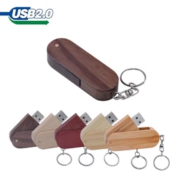 Clé Usb 128 en bois avec logo gratuit, 4/8/16/32/64/2.0 go, disque amovible 