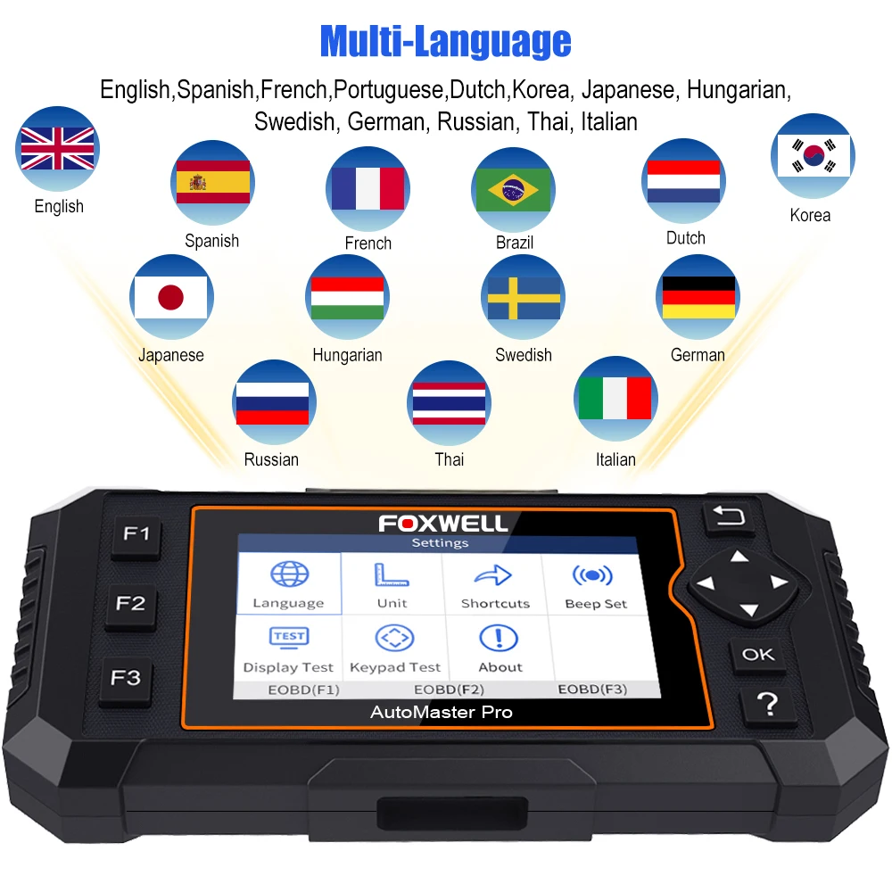 Foxwell NT614 Elite OBD2 автомобильный дианостический сканер инструмент двигатель ABS подушка безопасности в системе EPB сброс масла OBDII ODB2 Автомобильный сканер