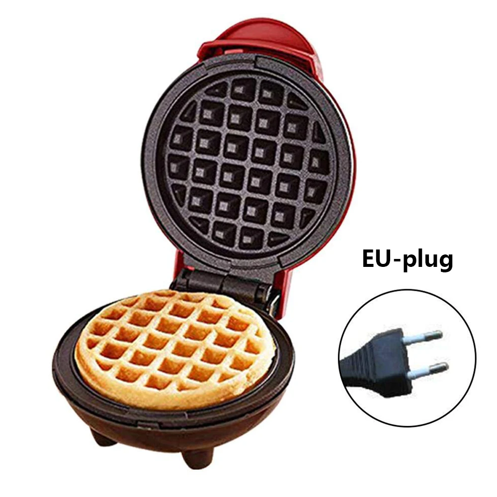 EU Plug Мини вафельница машина для одной Вафельницы 350 Вт кухонные инструменты Электрический Торт производитель для блинов печенья вафли - Цвет: EU Plug